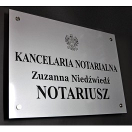 Kancelaria Notarialna - tablica grawerowana
