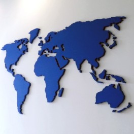 Mapa świata, przestrzenna, ze styroduru